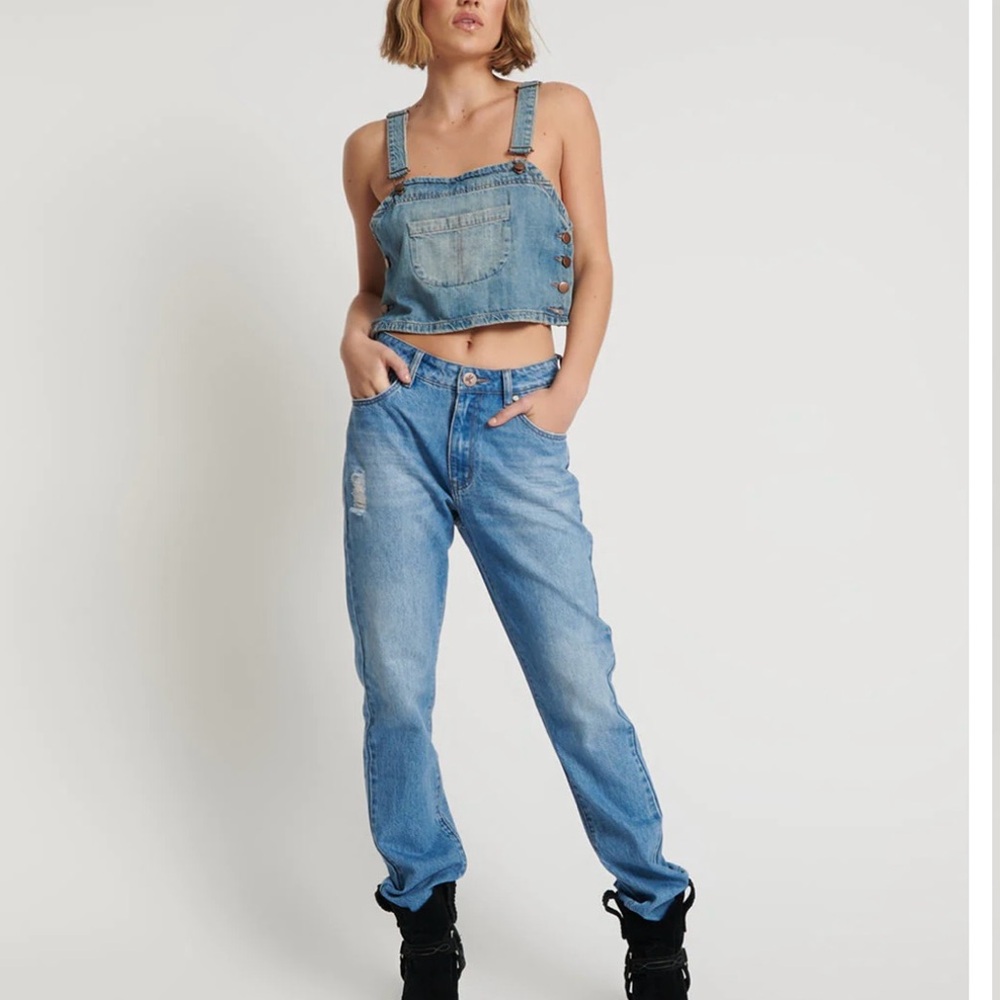 Baggies High Waist Straight Leg Denim Jeans - Ciao Blue